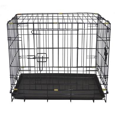 China Durable Black Cheap Metal Kennels Iron Dog Cage For Large Dogs for sale