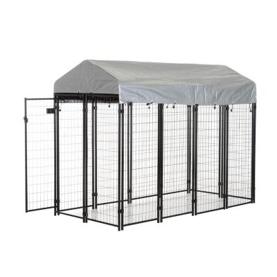 China Durable Cheap Outdoor Large Panel Puppy Kennel Fences With Foof for sale