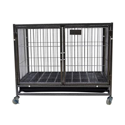 China Large Metal Mesh Cheap Durable Heavy Duty Dog Crate Large Iron Tube Dog Crates For Sale for sale