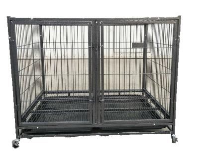 China Breathable Heavy Duty Metal Double Large Waterproof Dog Kennel MH-HD42 for sale