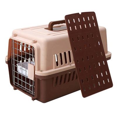 China Best Selling X Small Pet Carrier Breathable Plastic Cat Car Travel Cage Cat Carrier With Garbage Tray for sale