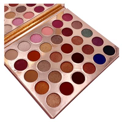 China Customized smoky eye shadow waterproof 30 eye color no logo rose gold eye shadow palette for sale