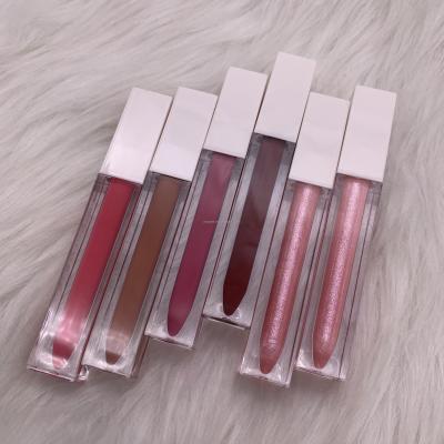 China Waterproof Packaging Box Glitter Lip Gloss Private Label Lip Gloss Tube for sale