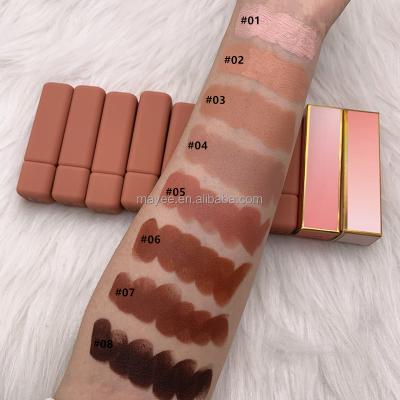 China OEM private label lipstick logo matte glitter nude creamy diamond lipstick waterproof matte lipstick for sale