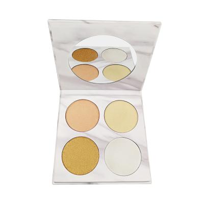 China Factory Waterproof Low Price Customized Highlighter Bar 4 Color No Logo Makeup Highlighter Palette for sale