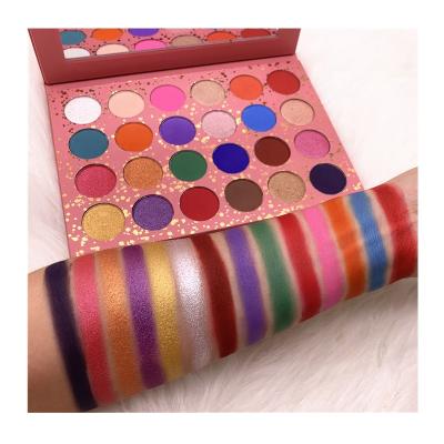 China Hot Selling Waterproof Pink Gold Eyeshadow Palette Make Your Own Brand Private Label Makeup Eyeshadow Palete for sale