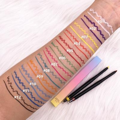 China Waterproof Retractable Waterproof Eyeliner Make Your Own Brand Custom Eyeliner Long Lasting Neon Eyeliner for sale