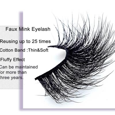 China Criss-Cross 2023 New Arrival Wholesale Bulk Fake Mink Strip Lashes Own Brand Eyelashes Seller for sale