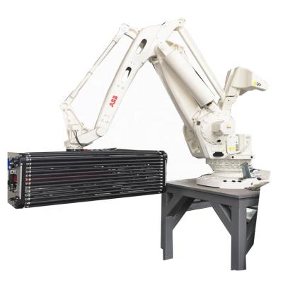 China High Productivity Food Industrial Robot Palletizer For Beer Can With Membrane Bag for sale