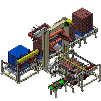 China New food style and low level big palletizer for canned beef in packing line for sale