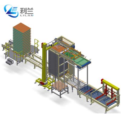 China Beverage Bottle Professional High Quality Stacking Conveying Unloading High Level Automated Packing Line for sale