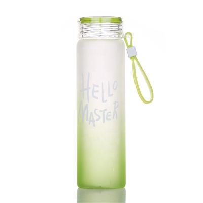 China Sustainable Gradient Colors Cheap School Water Bottles Like Glass Water Bottle for sale