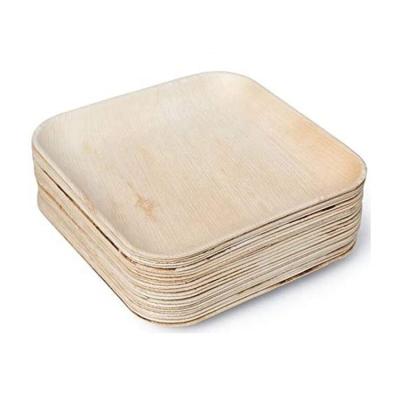 China High Quality Disposable Areca Palm Leaf Dishes Rolls Trays Biodegradable Tableware For Parties Weddings Restaurants for sale