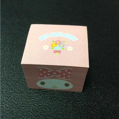 China Custom Promotional Self Adhesive Printed Sticky Cube Self Adhesive Paper Pad Notepad for sale