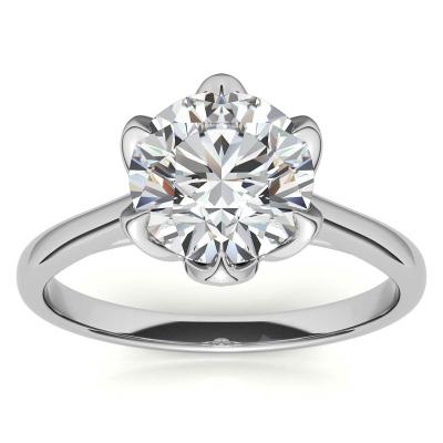 China Xiqi 1.0ct Moissanite Ring 925 Sterling Silver Fine Jewelry 6 Claws CLASSIC Engagement Ring Women For Wedding for sale