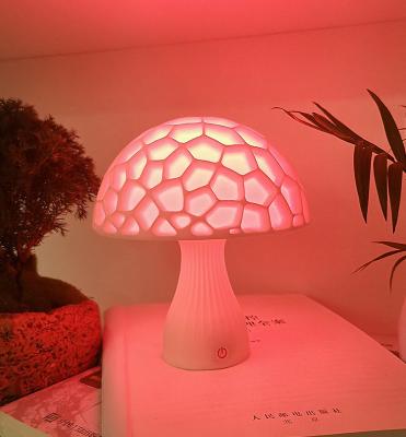 China Optional Residential Size 15cm 20cm 16 Colors PLA Material Remote Control 3d Copy Led Mushroom Lamp Night Light for sale