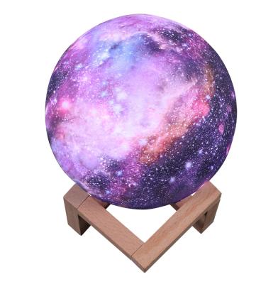 China 3D-Printed Modern Children's Birthday Gift Moon Light Starry Night Light Touch Switch Rechargeable Creative Bedroom Decoration for sale