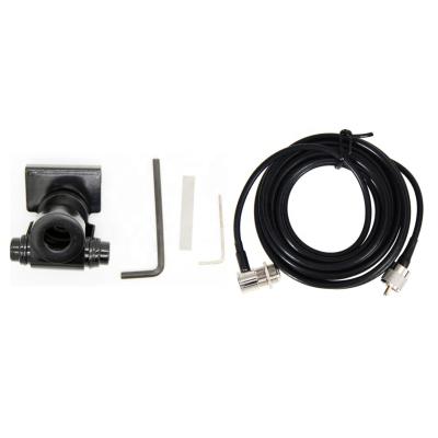 China Black K366 Mobile Car Radio Antenna Mount Bracket With 5M RG58 Antenna Extension Cable PL-259 SO-239 For Kenwood Yaesu ICOM K3-66 for sale