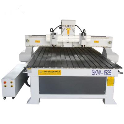 China Advertising Company Double Head PVC Cut CNC Router Woodworking Machine 1325 for sale