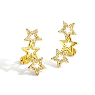 China CLASSIQUE 2021 Fashion Jewelry Funky 14K Gold Thin Layer Earrings For Women In Bulk for sale