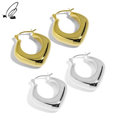 China Large Geometric Circle Wholesale TRENDY Sterling Silver Jewelry 925 Stud Earrings For Women for sale