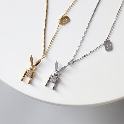 China BOHEMIA 316L Stainless Steel Rabbit Pendant Non Tarnish Necklace Collares Acero Inoxidable for sale