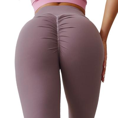 China Bonas Breathable Workout Ruched High Booty Waist Crac! crack! seamless butt lift yoga pants leggings for women compression tights for sale