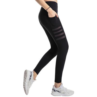 China Wholesale Women High Waist Breathable Sport Pants Gym Running Gaiters Yoga Sport Fitness Pants Yoga Gaiters With Pockets for sale