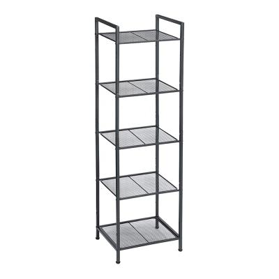 China Minimalist China Factory Supplier Bathroom Shelf, 5-Tier Storage Rack, Industrial Style Factory Extendable Rack with Adjustable Shelf for sale