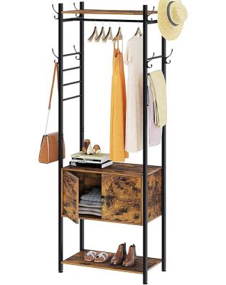 China Easy Assemble Factory Supply Drawer Clothes Rack Home Clothes Rack With Handing Bar And Bury Large Closet Storage for sale