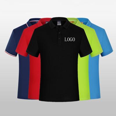 China Factory Price Wholesale Cheap 100% Polyester Anti-wrinkle Polo Shirts Logo Printed Customized High Quality for sale