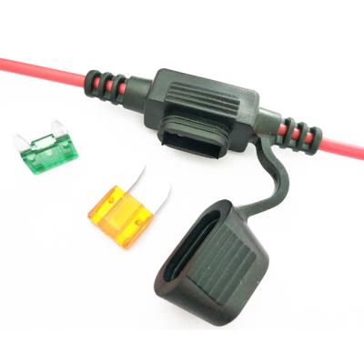 China MINI black housing with red wire auto fuse holder for sale