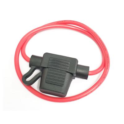 China Mini Wire 16AWG Black Blade Fuse Housing Red Holder for sale