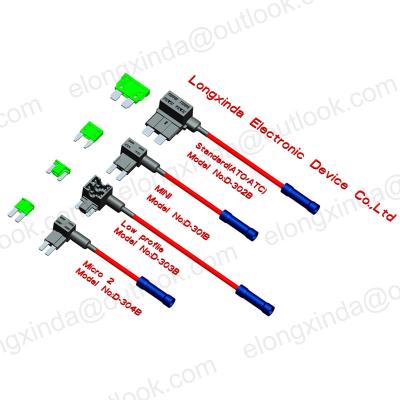 China ATO Blade Fuse Red 16 Gauge 140mm Add One Circuit Fuse Tap for sale