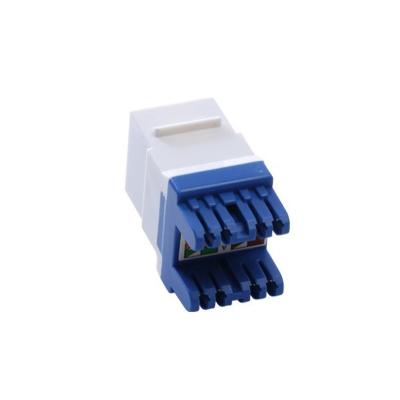 China Gold plated trapezoidal jack XL-2056 high quality rj45 cat6 wall panel jack male utp rj45 keystone jack rj45 for sale