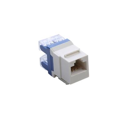 China Gold Plated XL-2055 Modular Cat 5th UTP Keystone Jack 180 degree rj45 modular jack with dust cover for sale