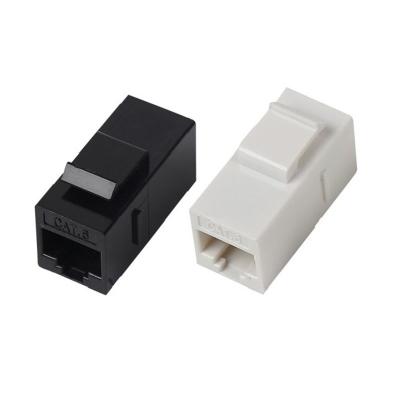 China Copper gold plated ABS material XL-206006 white black PC inlin coupler rj45 cat6 trapezoidal jack high quality for sale