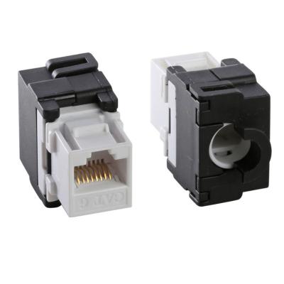 China High Quality Telecom XL-206012 Toolless Cat6a 180 Degree RJ45 Jack 6a Module Keystone Connector for sale