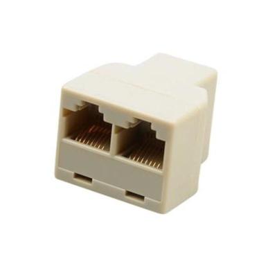 China audio & RJ45 Video Network Cable Splitter RJ45 Female 3 Way To 2 RJ45 Lan Ethernet Cable Splitter Female Coupler for sale