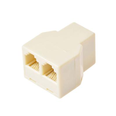 China rj11 phone phone adapter coupler one split into two 6p4c for sale