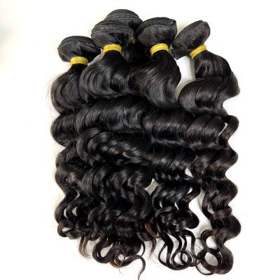 China 100% MLIN 100% Unprocessed Brazilian Loose Deep Cuticle Aligned Hair Budnles Virgin Hair Bundle Single Virgin Hair Bundle LOOSE WAVE Hair Bundle for sale