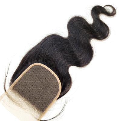 China Body Wave MLIN 10A 4x4 Lace Closure For Black Woman By Seller Brazilian Virgin Human Hair Raw Cuticle Aligned Plucked Hair for sale