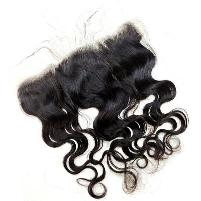 China No rejection. No tangling. Soft. MLIN HD Shiny Good Quality Swiss Lace By Plucked Hairline With Baby Hair Brazilian 13x4 Body Wave Lace Frontal for sale