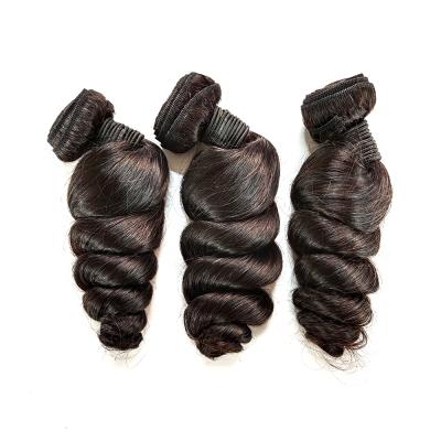 China No rejection. No tangling. Soft. MLIN Loose Wave Weave Bundles Shiny Remy Human Hair Extension Hot Sale Texture Peruvian Brazilian Brazilian Natural Black Color for sale