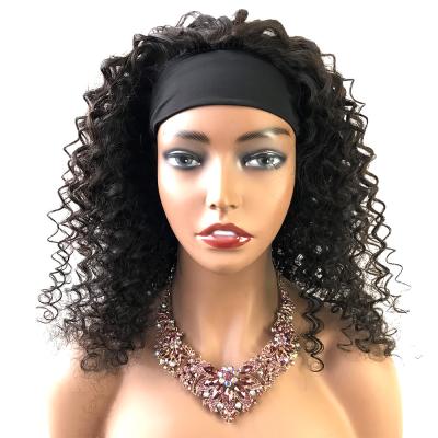 China Wholesale Deep Wave MLIN Deep Wave Headband Brazilian Hair Wig 2 or 3 Bundles Making Headband Wig For Black Women for sale