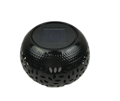 China Waterproof Solar Black Desk Lamp Metal Lantern Metal Garden Led Table Light Lantern Decoration for Yard Pathway for sale