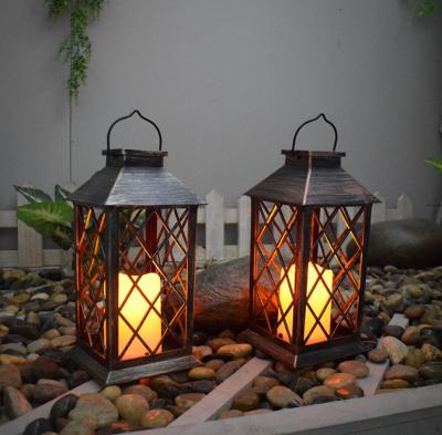 China Plastic Solar Outdoor Garden Lantern LED Candle Mission Hanging Waterproof Flickering Flameless Flameless Lights for Outdoor Table for sale