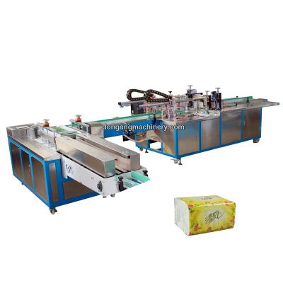 China Automatic Products Full Sime Cloth Sewing Plastic Bag Napkin Cloth Packing Machine for sale