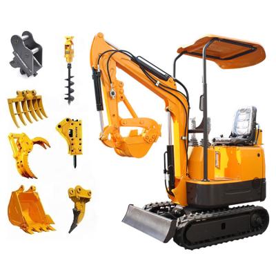 China Building Material Stores Newly Designed Hot Sale Digging Small Mini 1 Ton Hydraulic Crawler Multifunctional Machine Excavator for sale