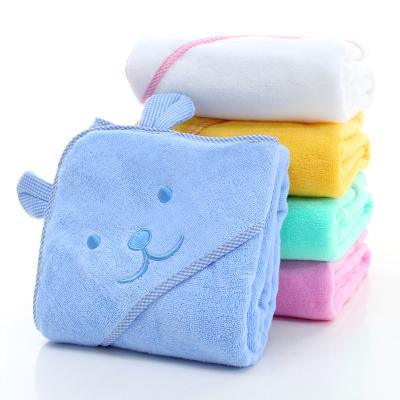 China Cotton Towel Beach Cotton Towel Kids Comfortable Newborn Soft Hooded Bathrobe Cute Animal Babies Sustainable Baby Covering for sale